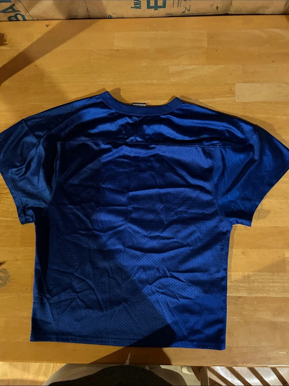 Nike Blue Short-Sleeve Athletic Jersey with Swoosh